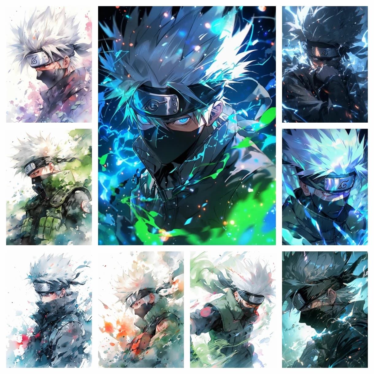 Hatake Kakashi 5D DIY Diamond Painting Naruto Ricamo Anime Punto Croce Mosaico Strass Hobby Decorazioni per la Casa Regali per Bambini