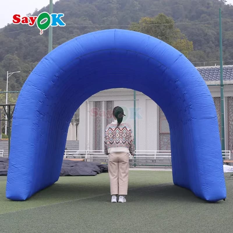 Tunnel gonfiabile sportivo Sayok, tenda tunnel gonfiabile, passaggio gonfiabile per eventi, rugby, calcio, feste