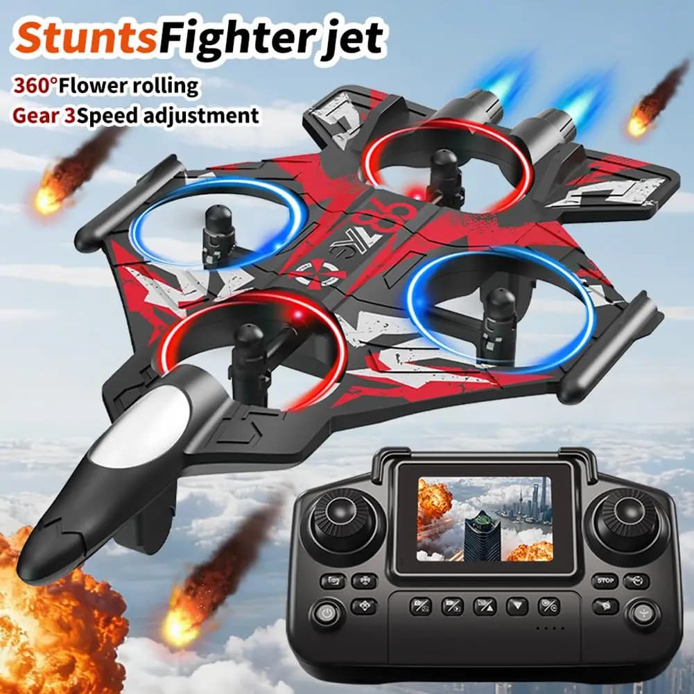 Aereo da combattimento RC in schiuma EPP per aereo telecomandato 2.4G, altezza 360 ° Flip Stunt Tumbling Elicottero Drone Fighter Jet Regali per bambini