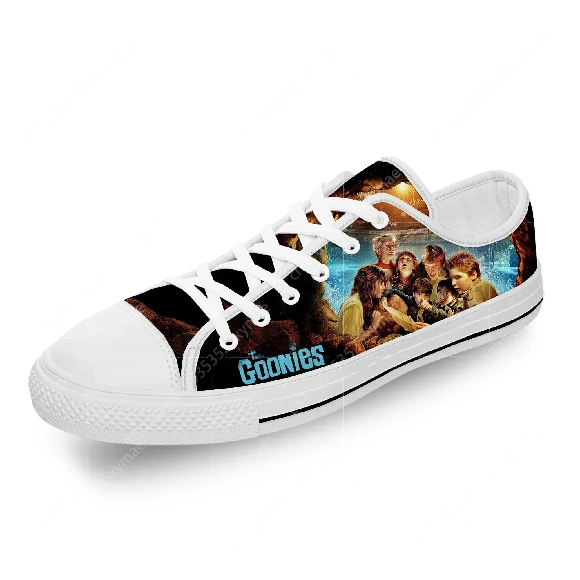 Movie Goonies Never Say Die Low Top Sneaker Men Women Teenager Canvas High Quality Sneaker Casual Custom Made Shoes Custom Shoes