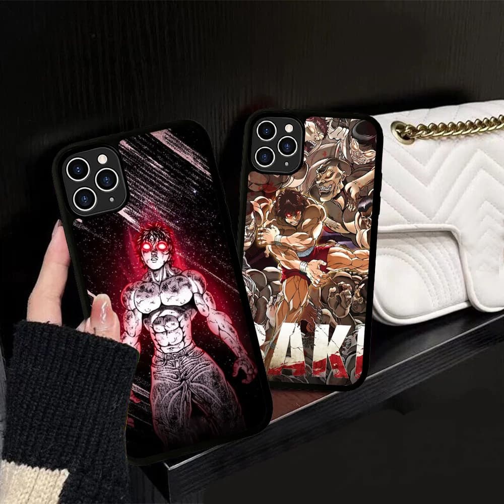 Anime B-Baki Silicone PC + TPU Phone Case for IPhone 11 12 13 14 15 16 Plus Pro Max Cover