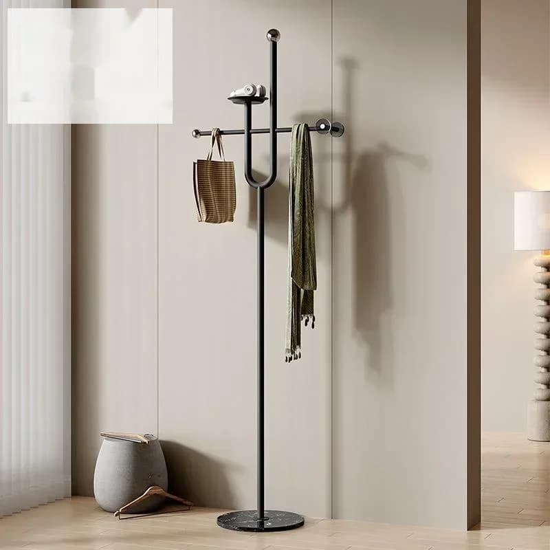 Simple ground floor vertical hanger for interior, metal hanging rack, living room, bedroom, clothing store