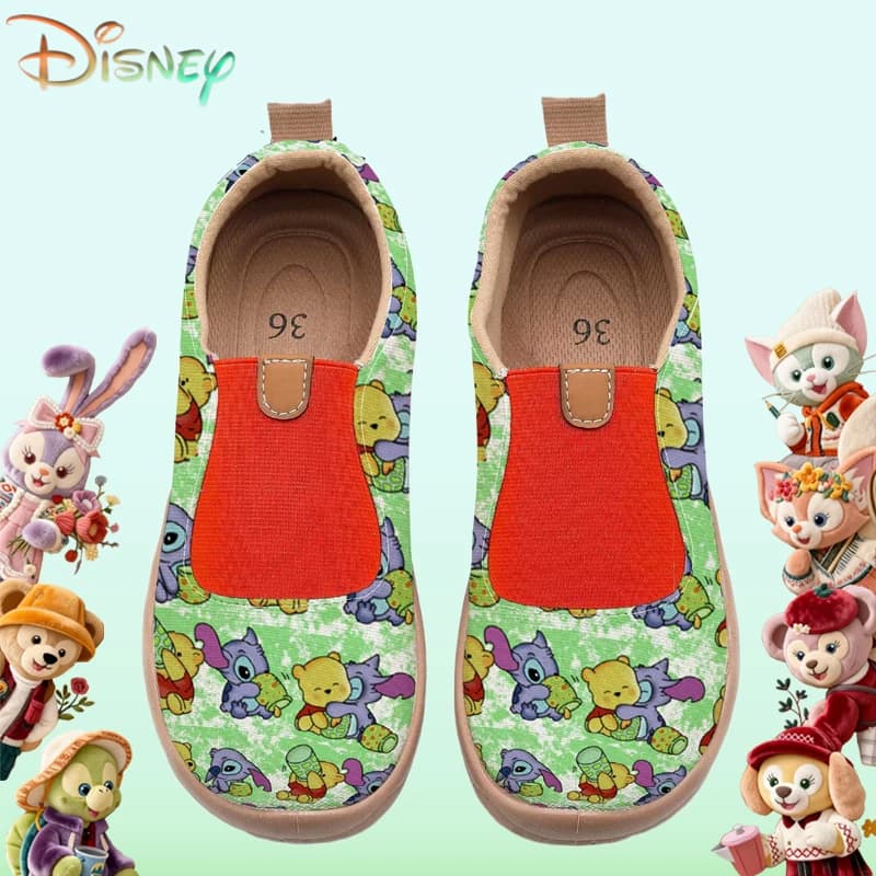 Disney Winnie the Pooh & Stitch | Sneakers Casual Comfortable with cute Cartoon Drawings