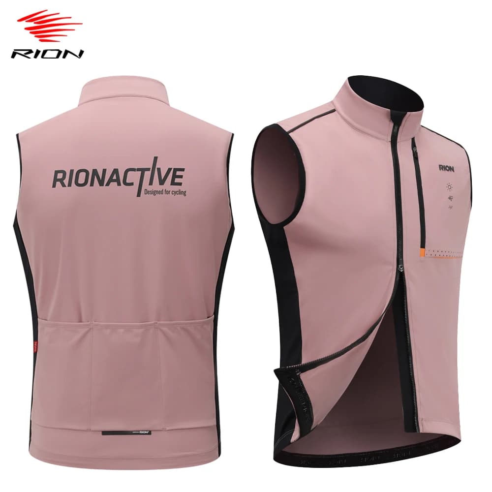 RION Gilet da ciclismo Uomo Donna Antivento Abbigliamento da bicicletta Protezione solare Gilet MTB Giacca a vento senza maniche Impermeabile Autunno Unisex