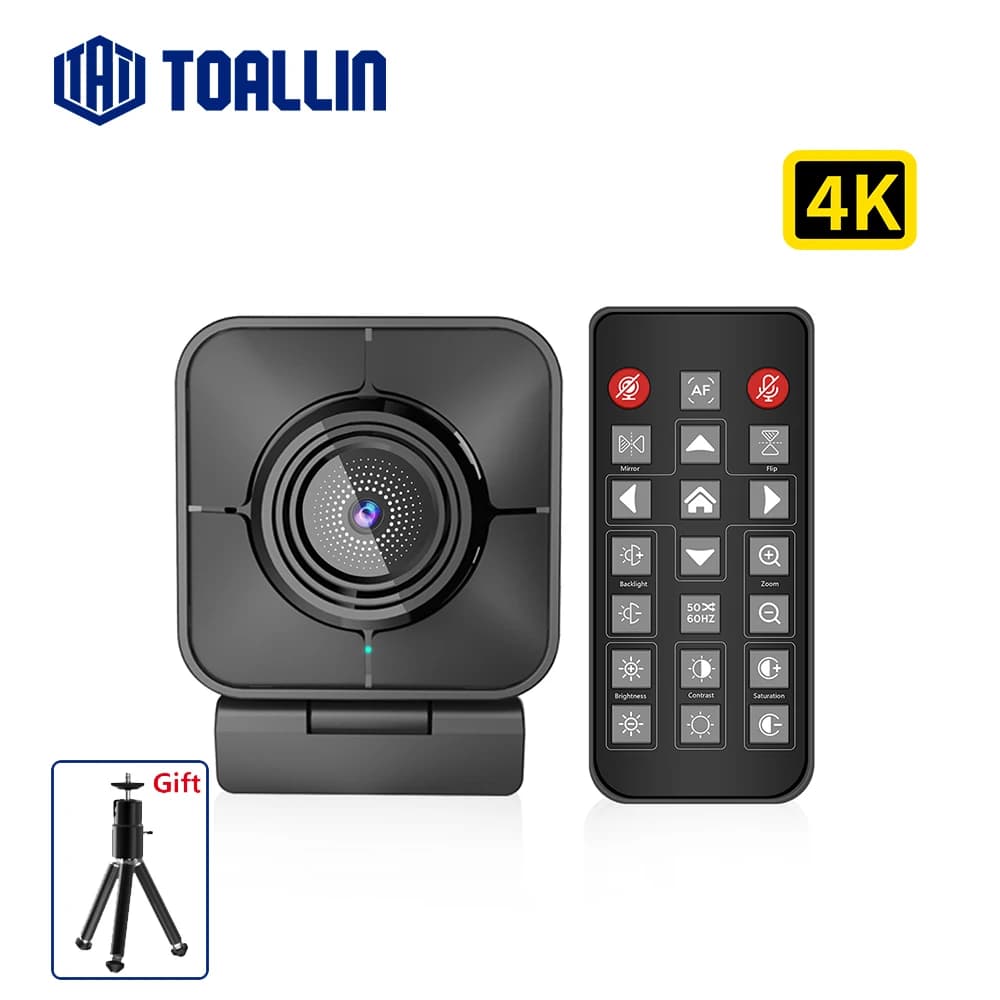 TOALLIN 4K Webcam 1080P HD mini camera Webcam for PC with microphone USB camera with automatic focus for live streaming and video conferencing
