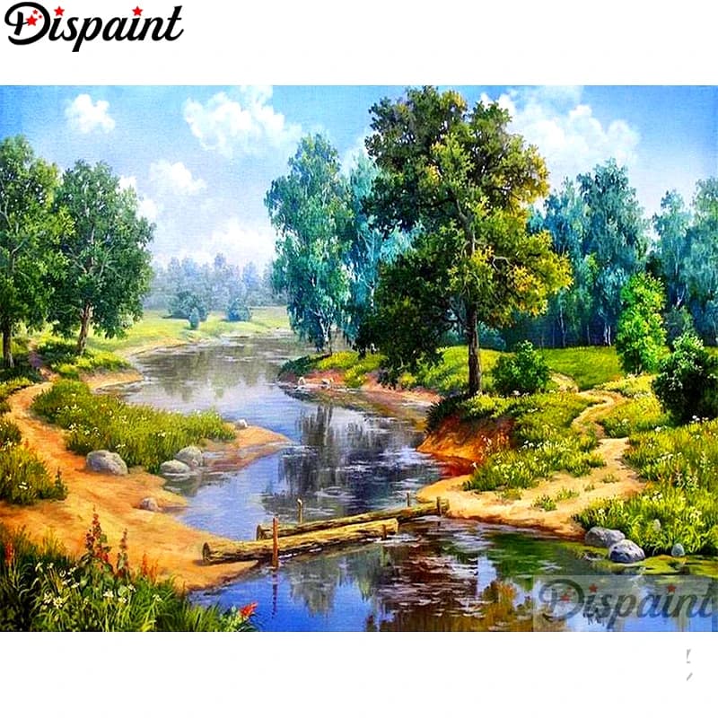Dispaint Pieno Quadrato/Rotondo Trapano 5D Pittura Diamante FAI DA TE "Paesaggio naturale" 3D Ricamo Punto Croce Complementi Arredo Casa Regalo A11400