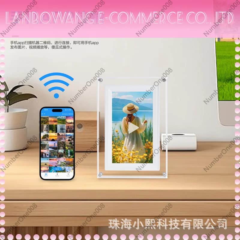 7 Inch Digital Photo Frame WiFi Digital Picture Frame Cloud Photo Frame Remote Sharing for Home Office Gift