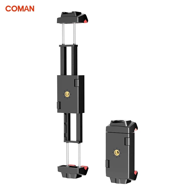 COMAN EX370 Clip per morsetto per supporto per telefono tablet per iPad Pro Clip per telefono universale Supporto per treppiede per iPhone Huawei Samsung Phone