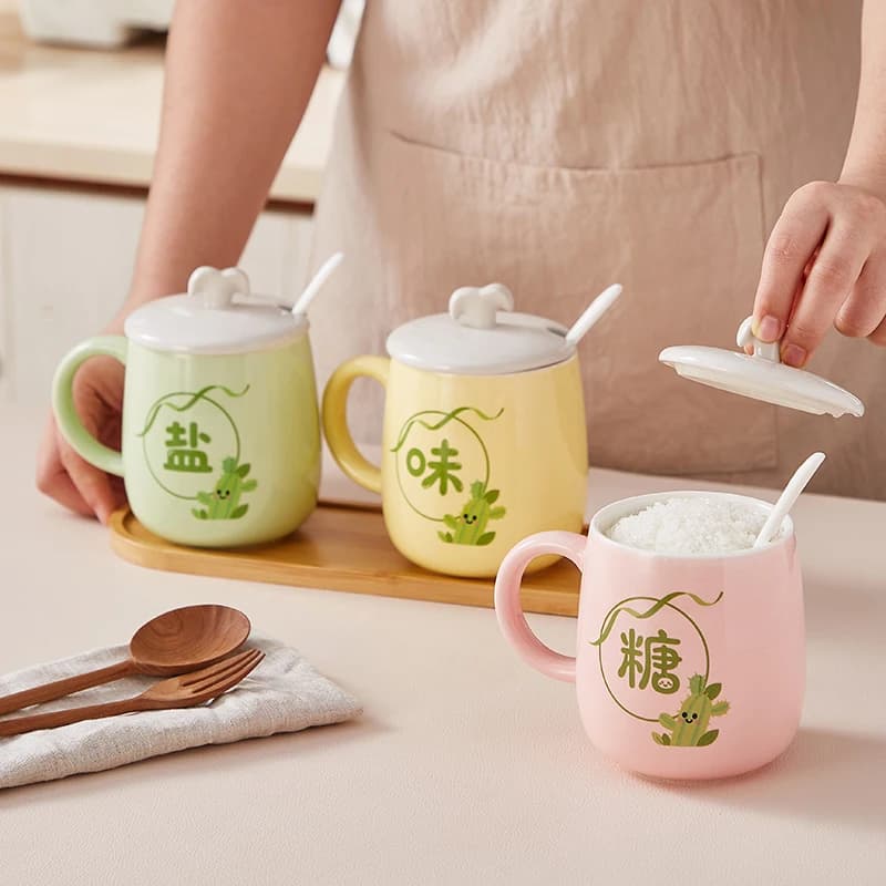 Set Creativo di Barattoli per Spezie da Cucina, Contenitori per Salse, Uso Domestico e Commerciale, Bottiglie Cilindriche per Sale, Pepe e Olio