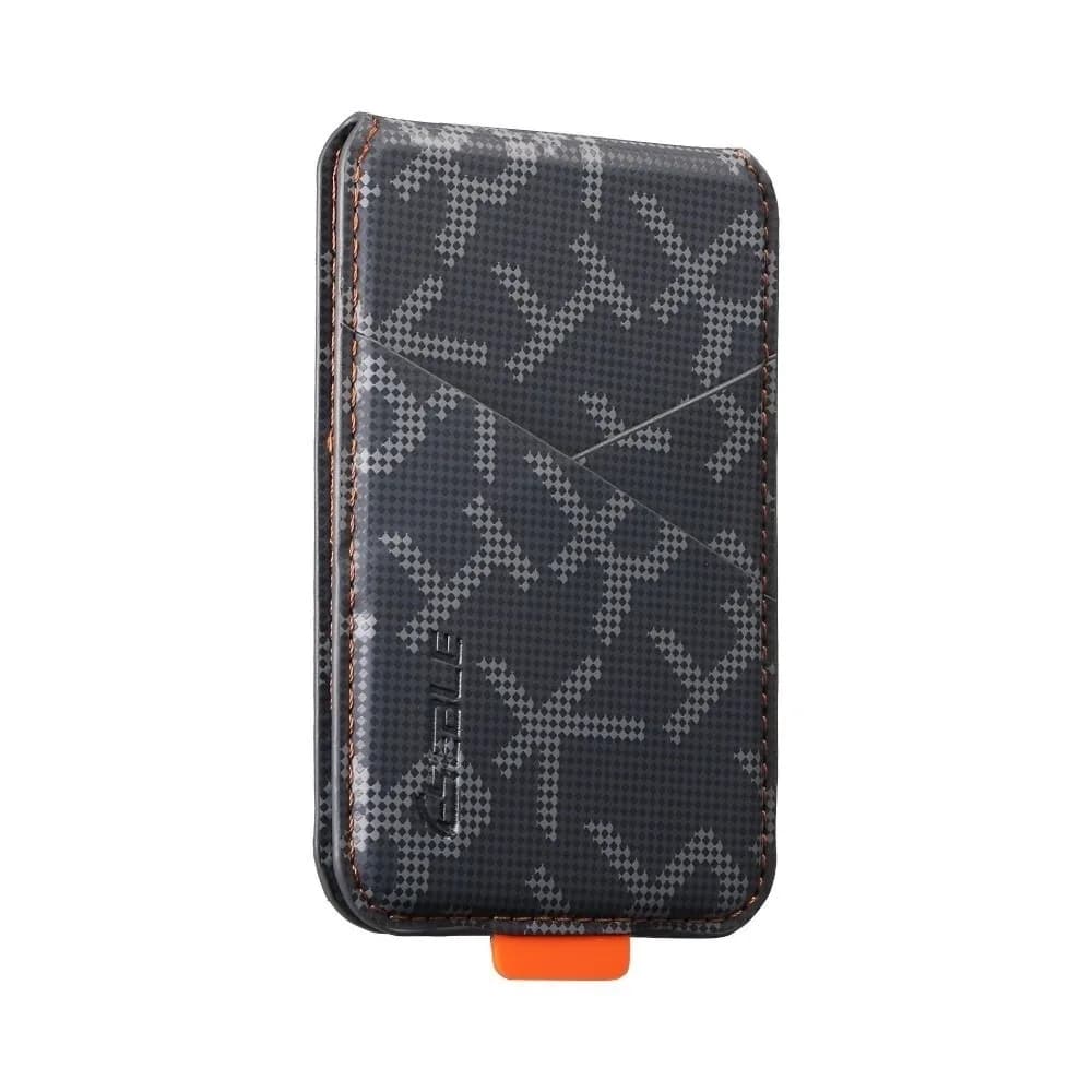 Magnet Card Holder Faux Leather Printed Pattern Leather Card Case RFID Anti-Skimming Built-in Stand Magnetic Phone Wallet