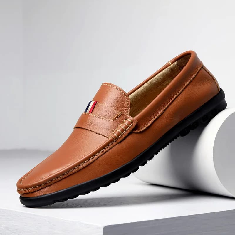 Mocassini da Uomo Casual in Pelle con Punta Quadrata, Scarpe Basse in Velluto Morbido, Moda 2026 Nuovi Arrivi in Pelle Bovina