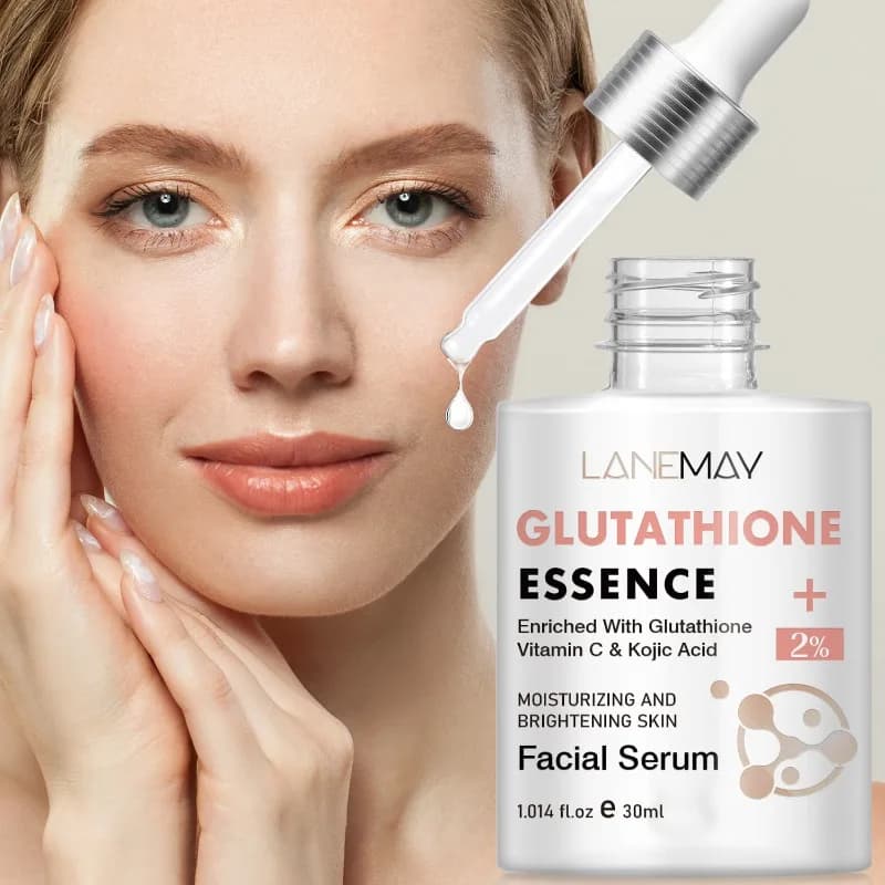 GLUTATHIONE ESSENCE Revitalizing serum for skin enriched with vitamin C and cogico acid Siero face moisturizing and illuminating for skin