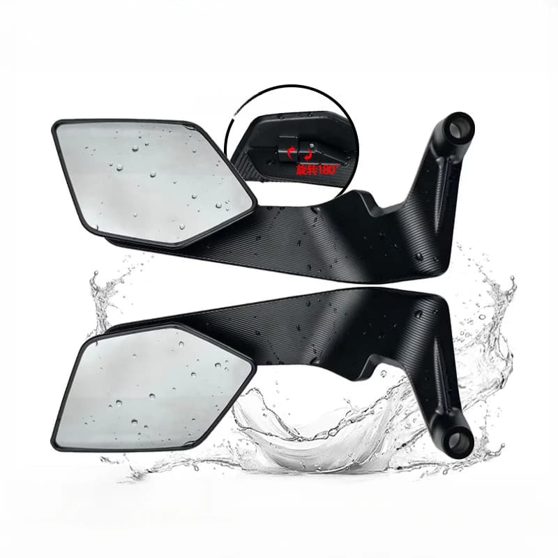 Motorcycle Modification New Upgraded Style CNC Aluminum Alloy Large Field of View Reversible Rearview Mirror Durable