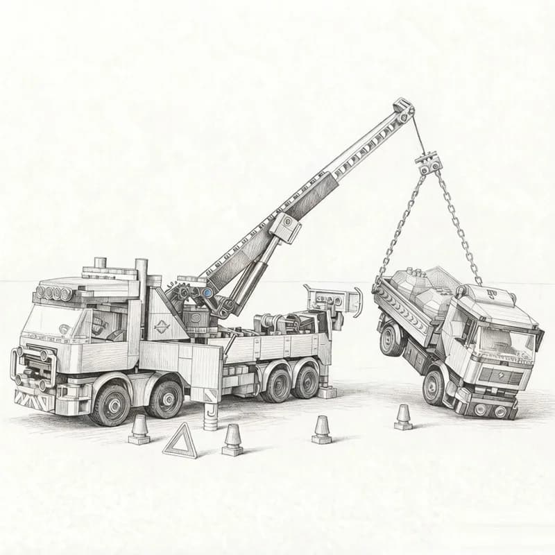Set di Costruzioni Serie City: Modellino Camion Gru a Torre Pesante, Regalo di Natale e Halloween