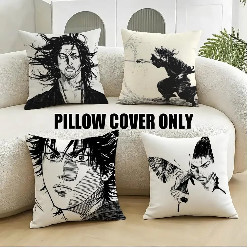 Epic V-VagabondS Set di 4 Copricuscini Morbidi in Peluche 40x40 45x45 per Divano e Camera da Letto