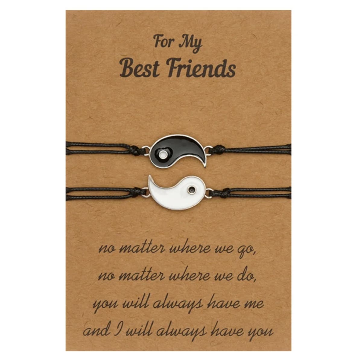 2 Pz/set Moda Nero Bianco Smalto Tai Chi Yin Yang Coppia Bracciali Per Le Donne Degli Uomini Minimalista Fatti A Mano Intrecciato Braccialetto Dei Monili