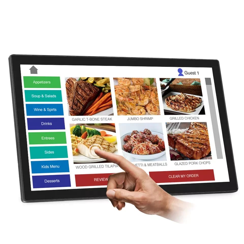 WF2138T Segnaletica digitale per montaggio a parete Android 11 ultrasottile Menu tablet da 2 + 16 GB Display TV LCD intelligente per display pubblicitario