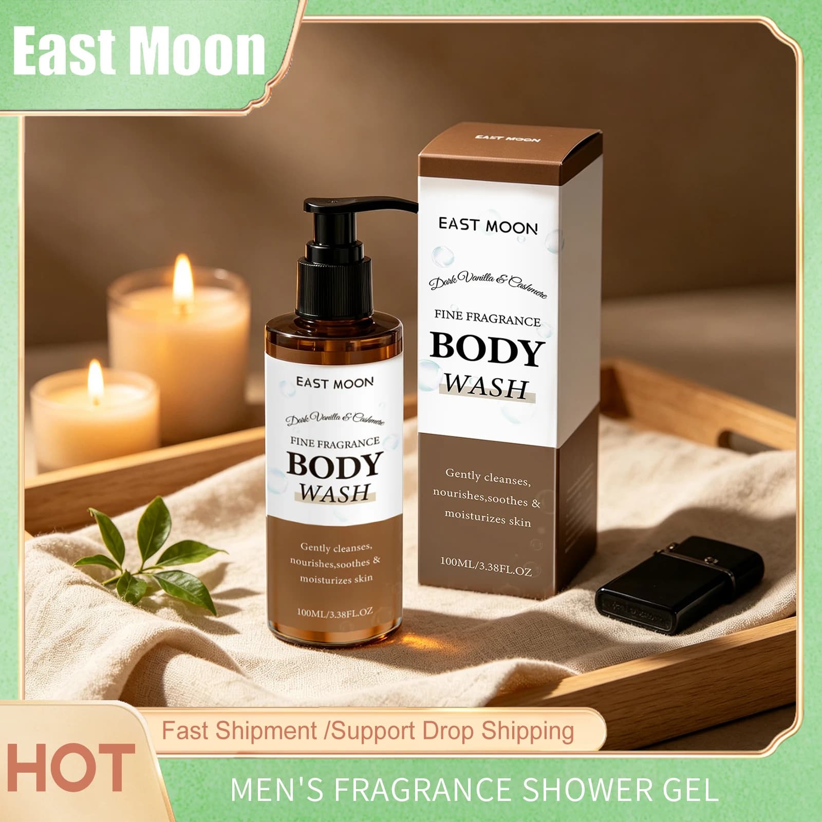 East Moon Man Shower Gel Lasting Fragrance Removing Exfoliate Lasting Nourish Smooth Dry Skin For Bathing Body Wash Shower Gels