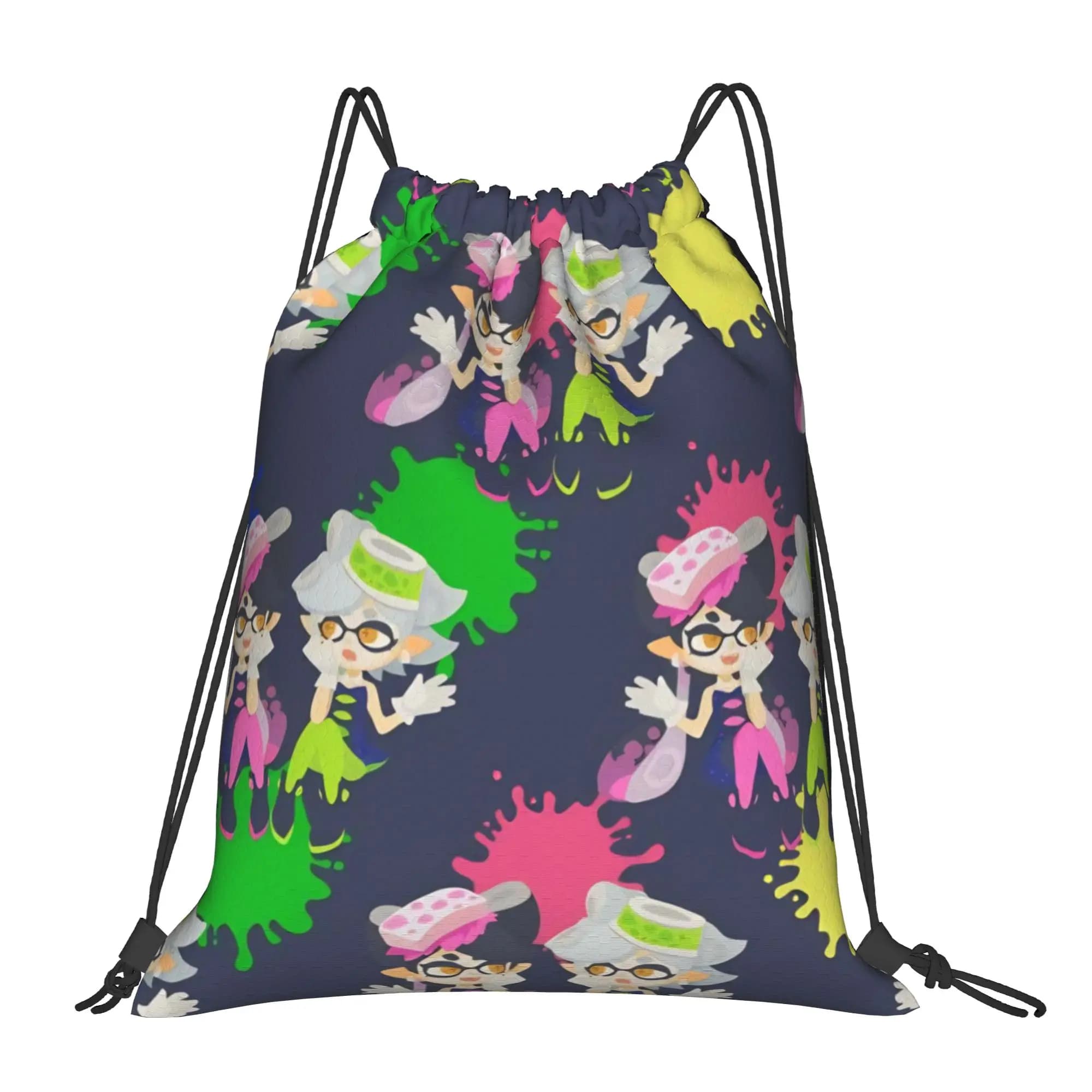 Game Cool S-Splatoon Zaino con coulisse, borsa sportiva da palestra, zaino con coulisse resistente all'acqua per allenarsi