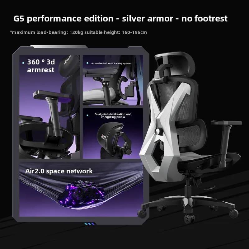 Comoda sedia da gioco ergonomica per lunghe ore sedute Supporto lombare Sedia per PC Home Office