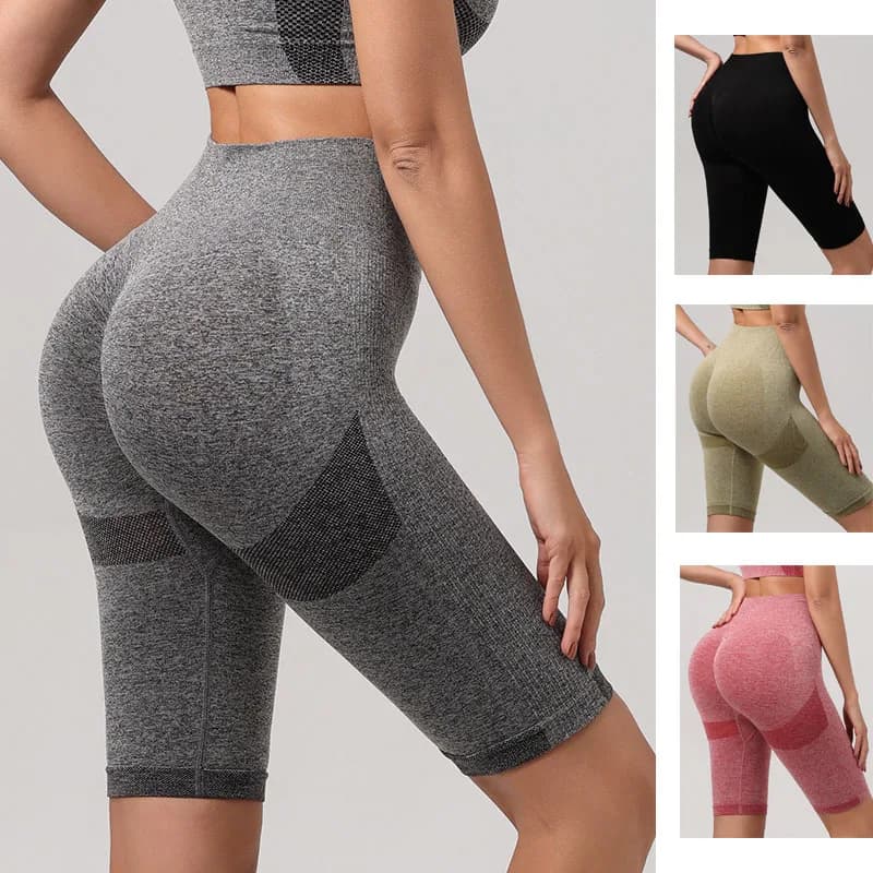 1 pz woman sports panties five-point security lady waist high pants casual girl hip lifting pants yoga leggings women short elastic