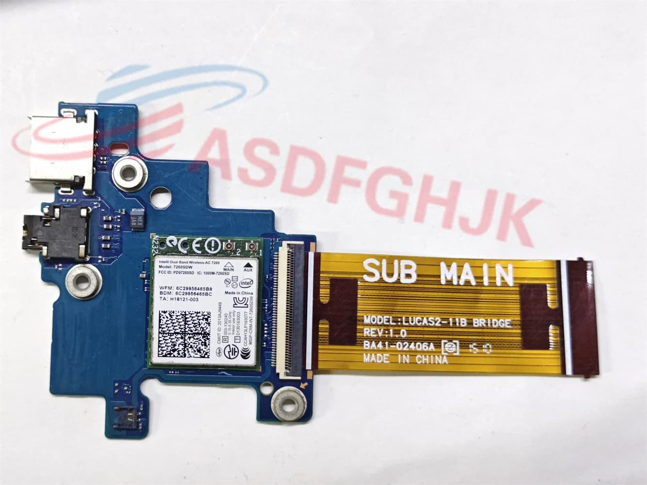 Small original USB card BA41-02410A for Samsung Chromebook 2 XE500C12 USB audio card with cable BA41-02406A speaker kit around