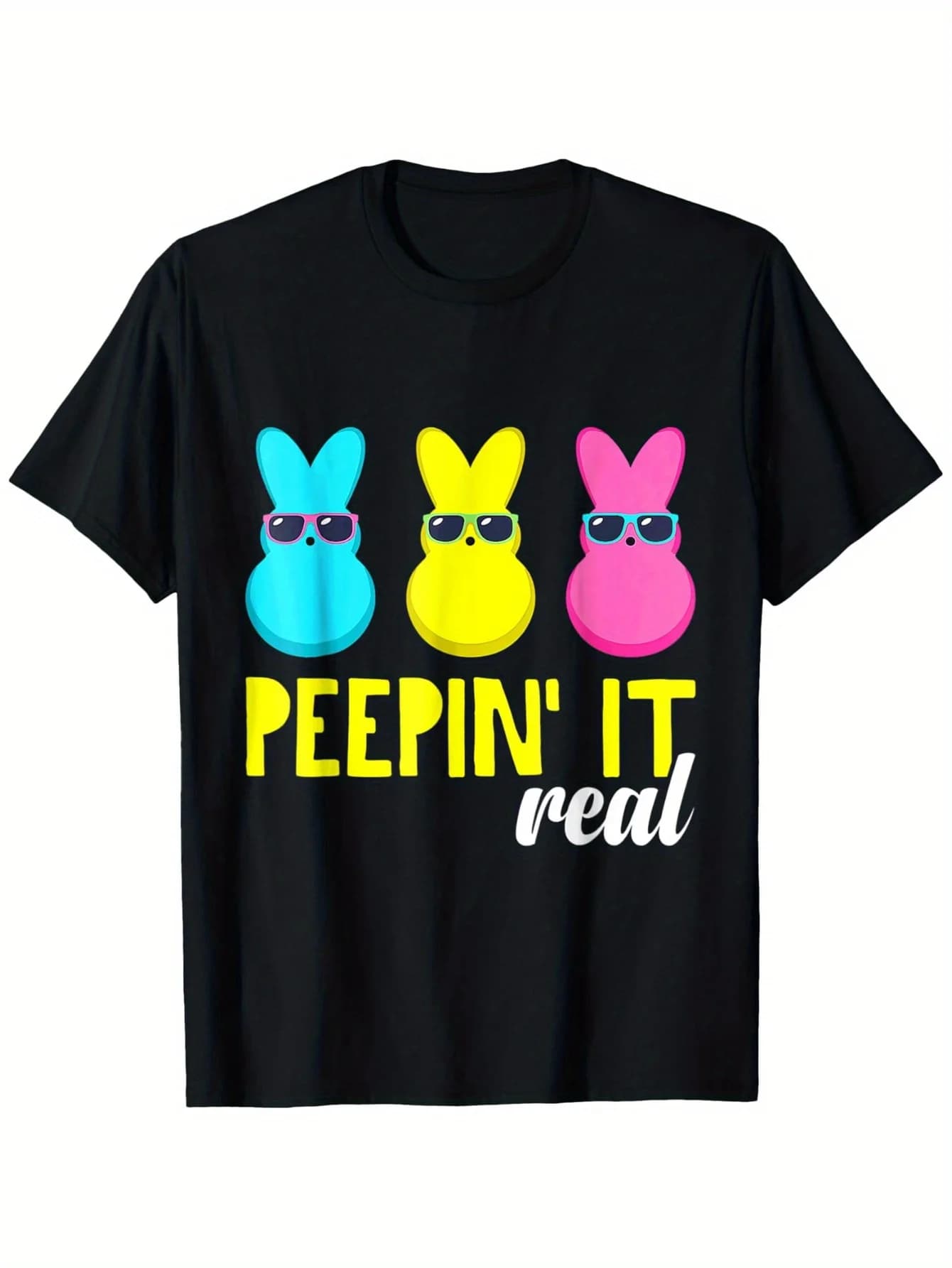 Unisex T-shirt with deer print - 100% cotton S-XXXL, casual gift shirt