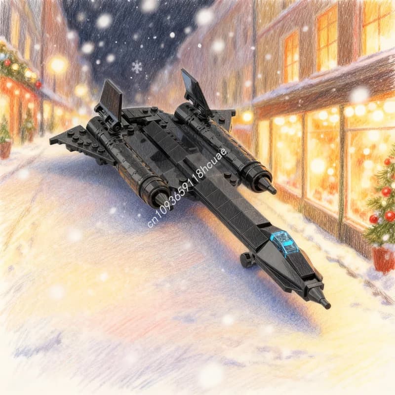 198pcs MOC Creator Maestro S SR Blackbird Model Building Blocks Architecture Toy Assemble Idea Christmas Gifts Education Brick