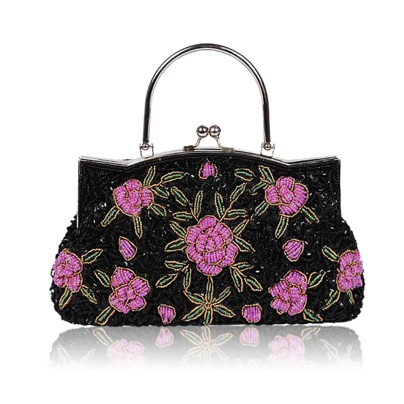 Borsa da sposa con ricamo in rilievo Borsa da abito Borsa da donna con tracolla obliqua a spalla Sac Femme Luxe Paillettes Glamour Pochette da festa