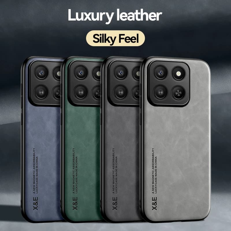 Luxury Leather Case for Honor 400 Smart Magnetic Car Holder Phone Shell for 400Pro 400Lite 300Pro Fundas