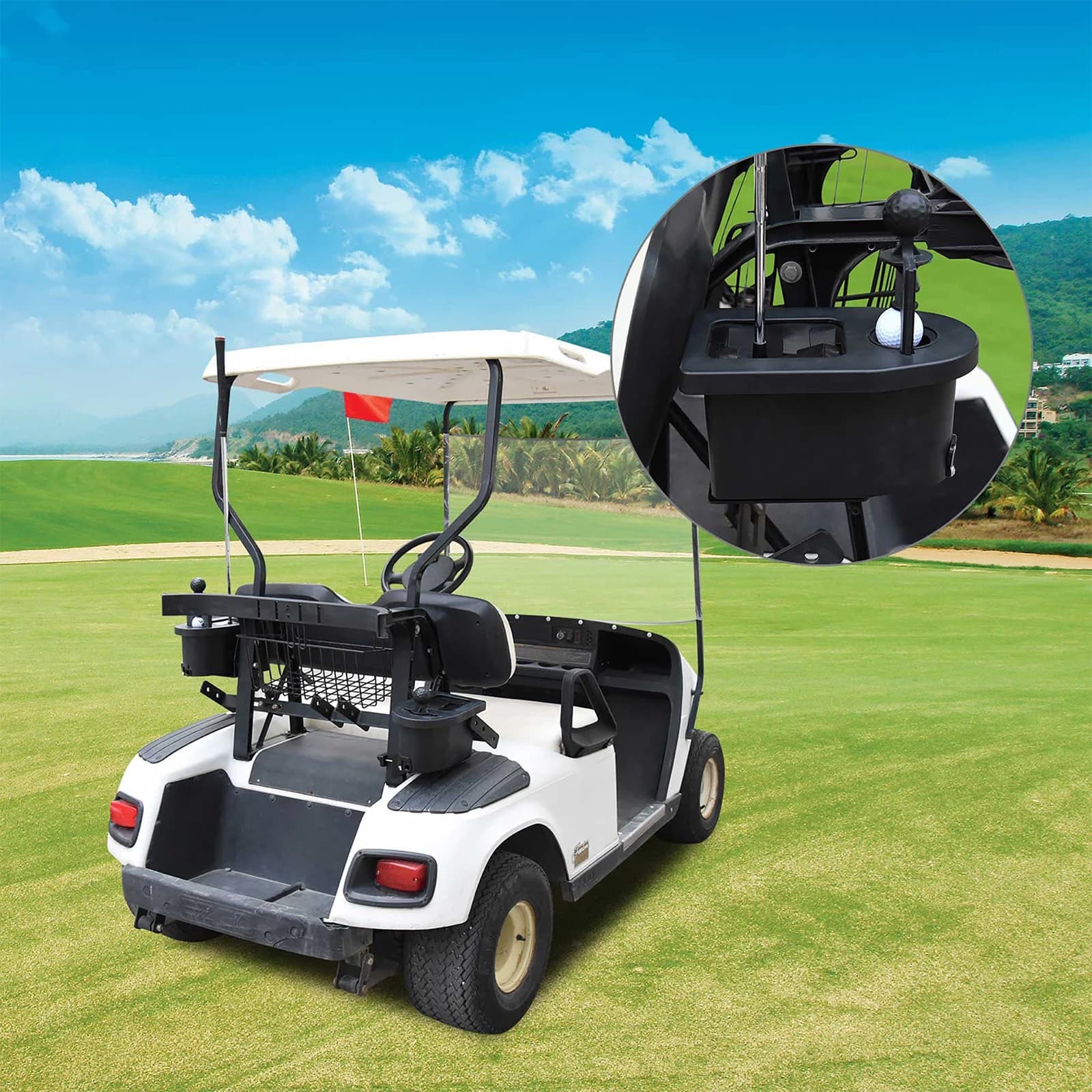 Strumento per la Pulizia delle Palline e delle Mazze da Golf, Lavapalline e Lavamazze per Golf Cart, compatibile con Yamaha EZGO Club Car Advanced EV Star EV