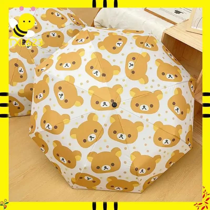 Rilakkuma Ombrello New Soul Relax Bear Beach umbrellas Outdoor Summer Solar Protection Ultraviolet Proof Fold Rain Gear Gift