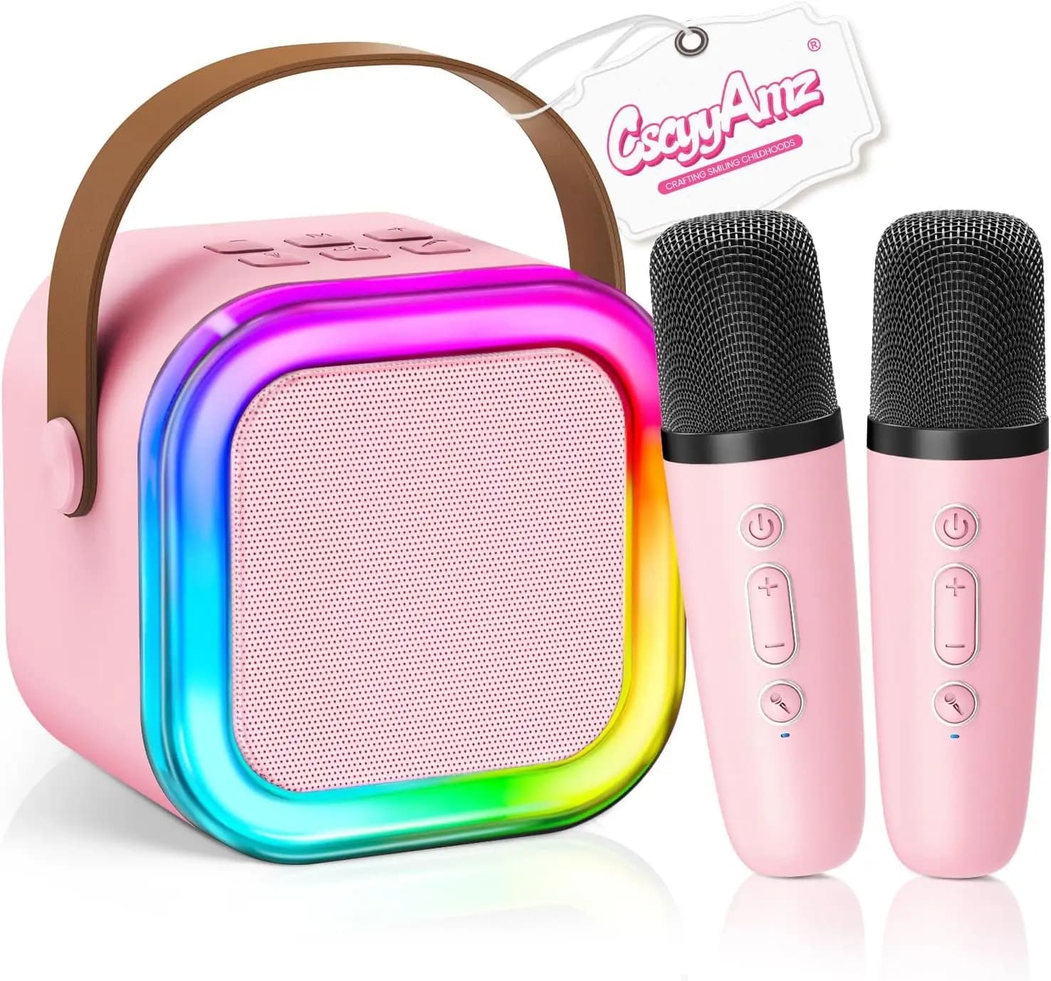 Mini macchina per karaoke portatile K12 rosa, il miglior regalo di Natale e di compleanno, altoparlante Bluetooth portatile con microfono karaoke wireless, diverse opzioni di colore, altoparlante karaoke portatile, altoparlante karaoke, è un'ottima scelta per feste, campeggio, viaggi e sport