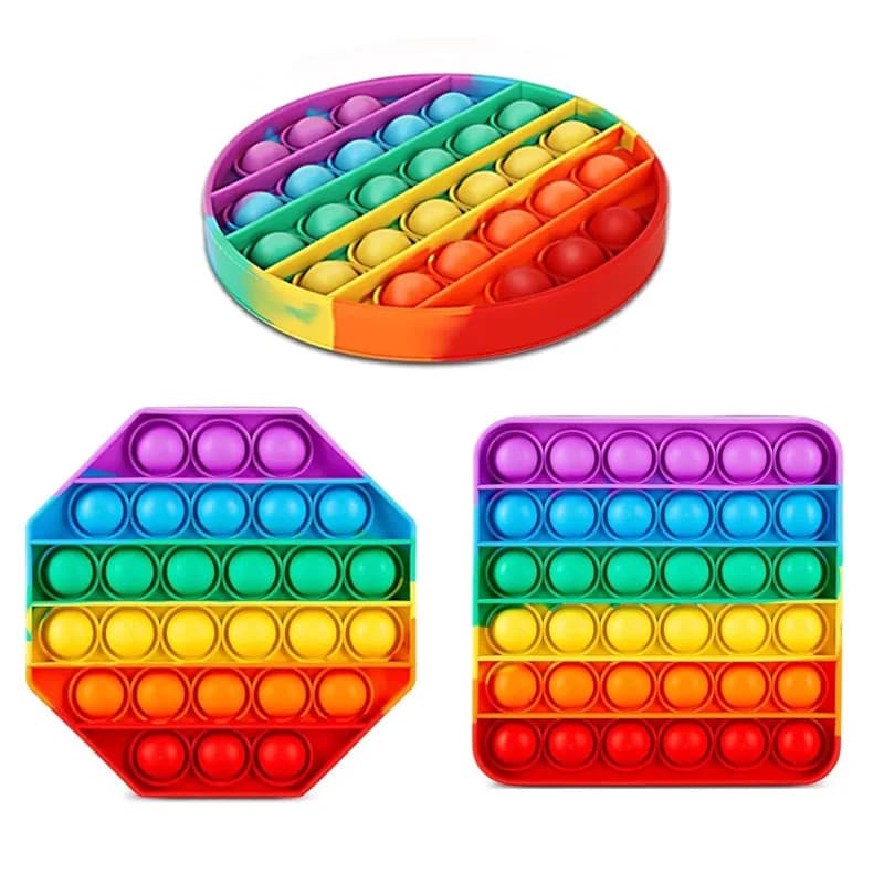 3PCS Silicone Bubble Sensoriale Agitarsi Giocattoli Per I Bambini Alleviare Lo Stress Regali Regalos Cumpleaños Niños Para Invitados