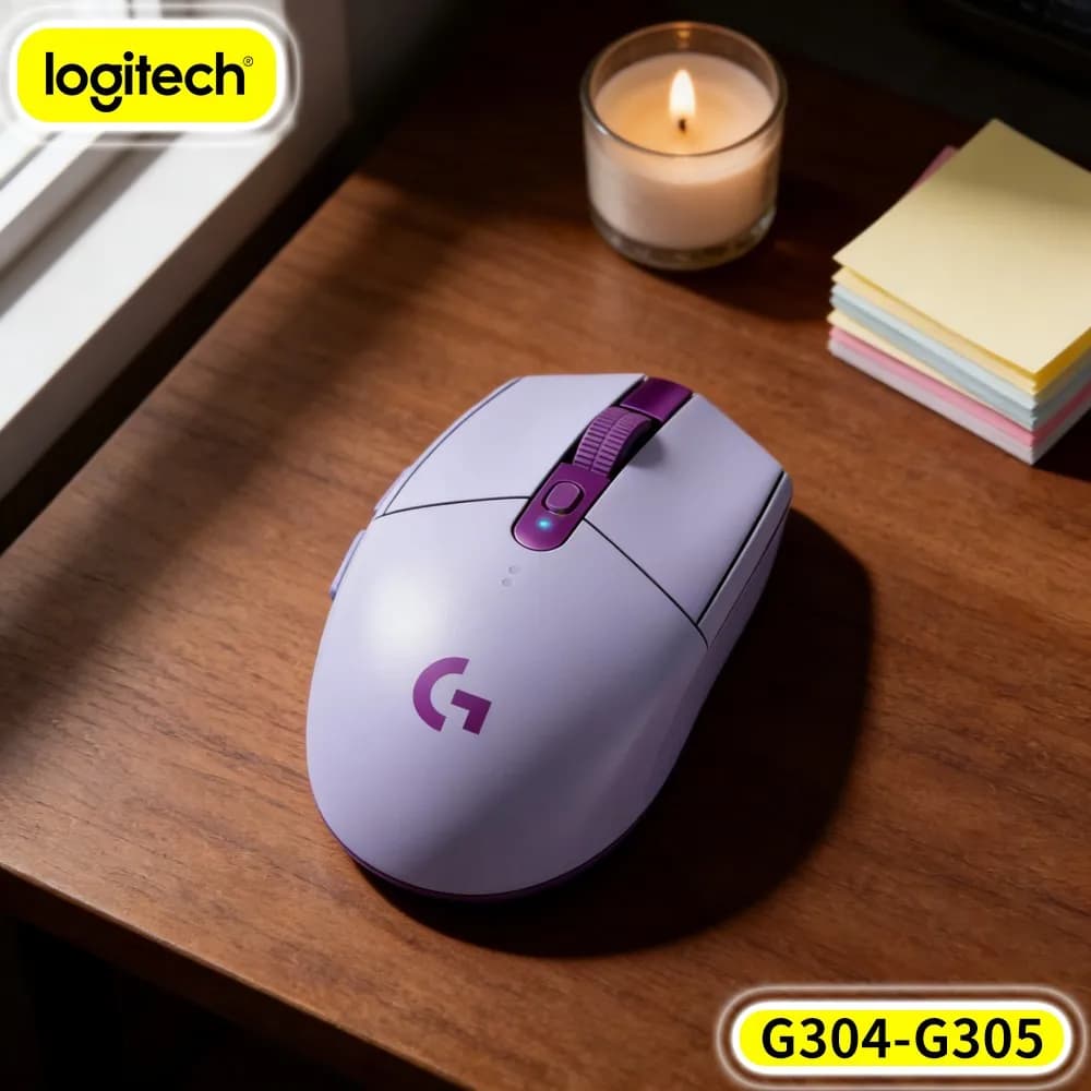 Logitech G304 LIGHTSPEED Wireless Gaming Mouse 12000 DPI HERO Sensor 1Ms Latency 250Hr Battery Smooth Control Laptop Gamers