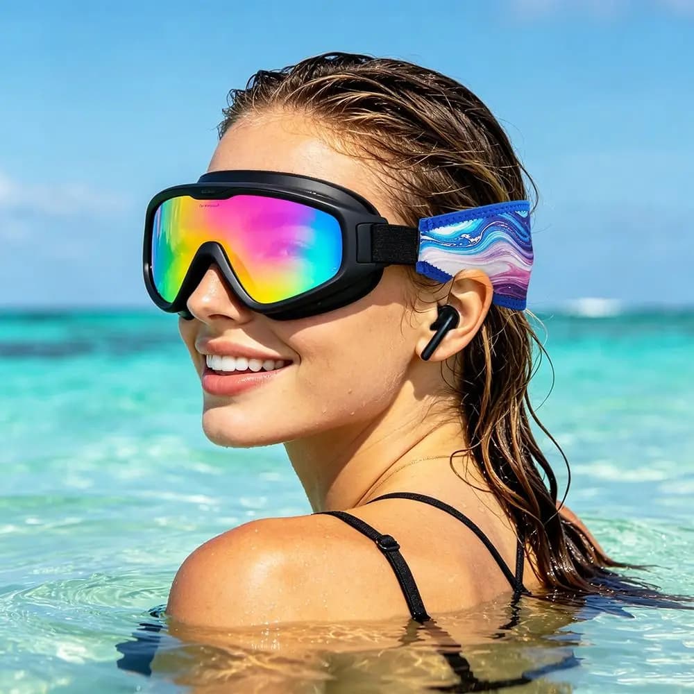 Comfortable Waterproof Diving Mask Strap Anti-Slip Neoprene Scuba Mask Strap Durable Snorkel Mask Strap Cover Water Sports