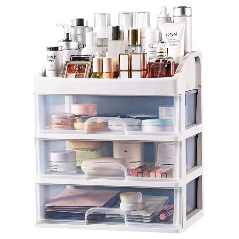 Organizer da Scrivania Multilivello - Scatola Portaoggetti a 5 Cassetti per Cosmetici, Gioielli, Accessori per Capelli e Cancelleria