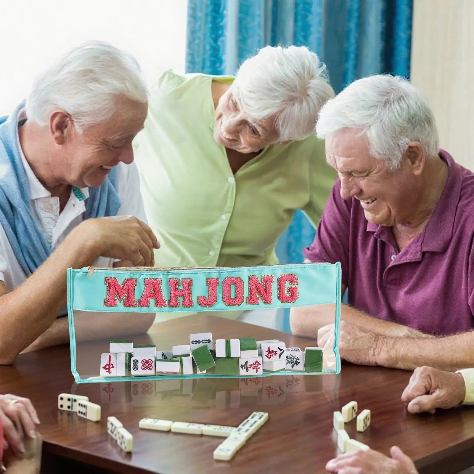 Borsa per Tessere Mahjong Impermeabile, Grande Contenitore Portatile per Tessere Mahjong, Organizer per Affari, Studio, Casa, Viaggi, Serate di Gioco