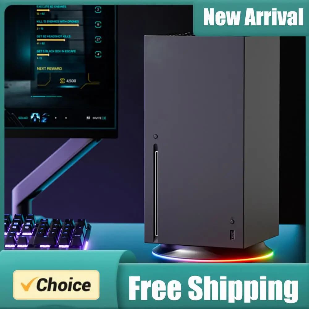 Supporto di Raffreddamento Verticale per Console Xbox Series X, Stazione di Raffreddamento Antiscivolo, Base RGB, Accessori per Console di Gioco