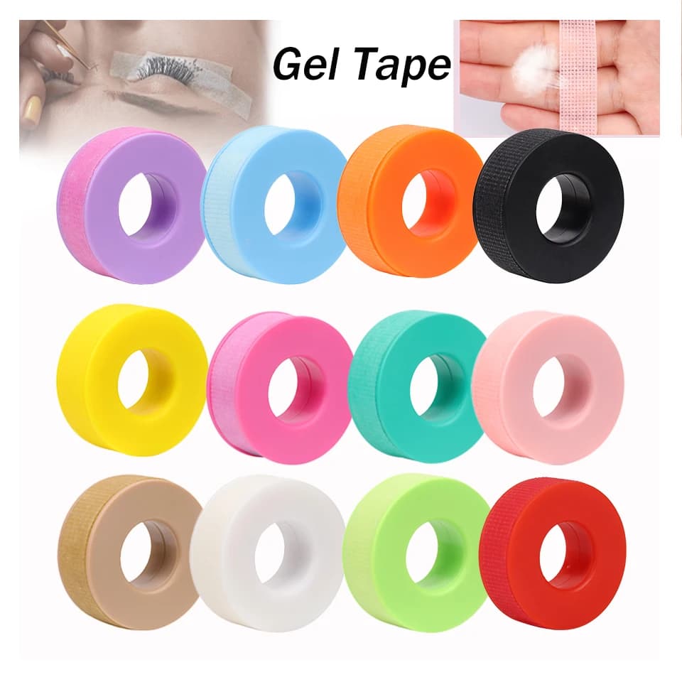 Silicone gel tape for PE eyelash extensions under eye pad Eye patches Sensitive skin patches Breathable ribbon Glue makeup tool for fake eyelashes