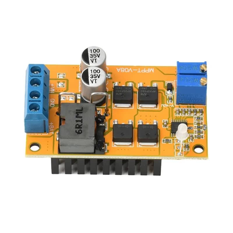 【SURPISE】Regolatore di carica solare MPPT DC 8-28V 5A 100W con commutazione automatica per pannelli solari 9V 12V 24V