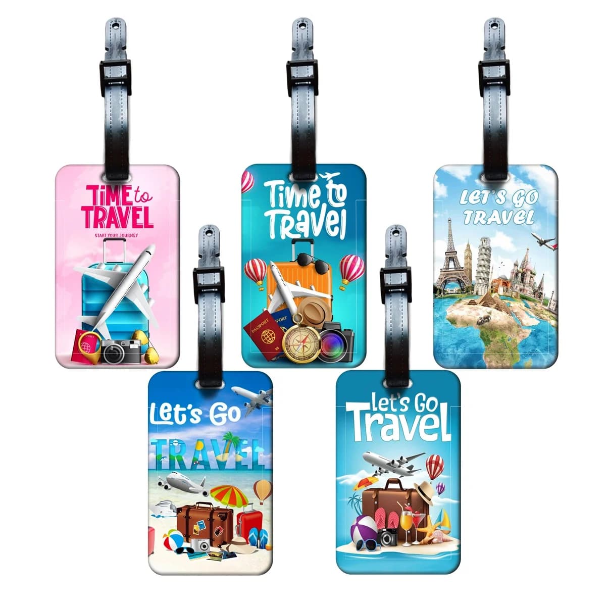 Etichetta per bagaglio da viaggio stile classico per uomo e donna, porta ID e indirizzo per valigia, portatile, per carta d'imbarco, idea regalo