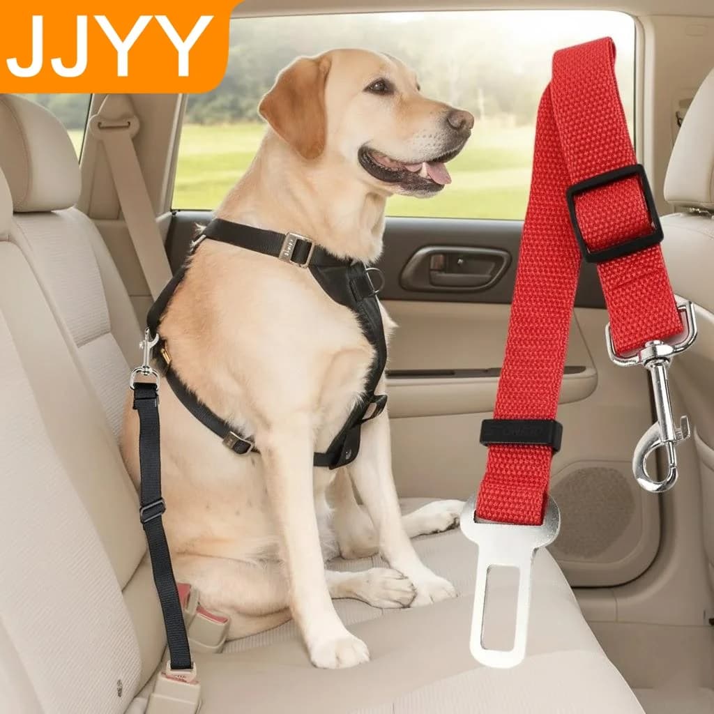 Imbracatura di Sicurezza Regolabile e Resistente per Cani e Gatti, Cintura per Auto, Design Confortevole per Viaggi, Accessori per Animali Domestici, Collari e Guinzagli per Cani