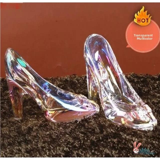 Creative Glass Slipper Decoration Fairy T Romance Birthday Gift for Girlfriend Home Decorations Crystal Cinderella Theme