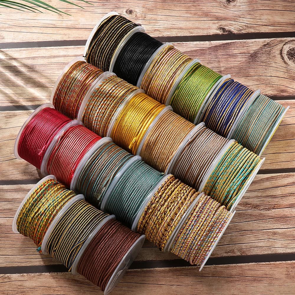 5 meters/roll 2.5mm polyester wire rope beads rope woven by hand for creating jewelry accessories chain diy bracelet