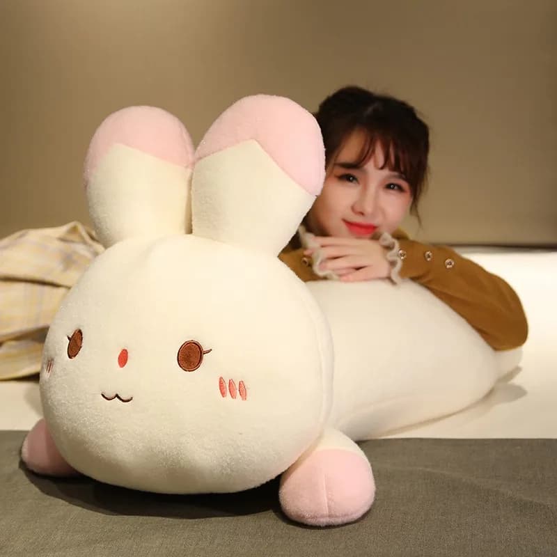 35-90cm Cartoon peluche coniglio bambole carino sdraiato coniglietto conigli peluche peluche cuscino per dormire compleanno regalo di natale per ragazza