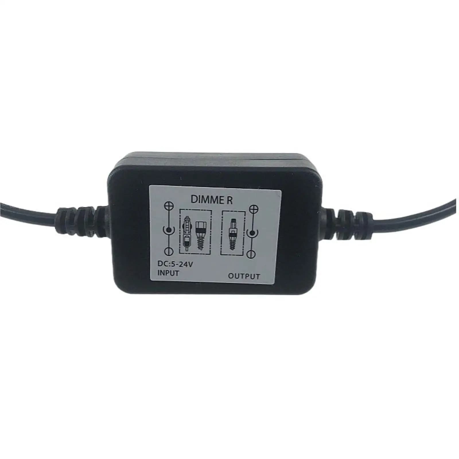 Interruttore Dimmer Rotativo per Strisce LED, Regolatore di Luminosità per Luci a Corda LED, Nero