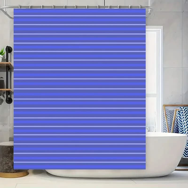 Set di tende da doccia a strisce blu, decorazioni per il bagno resistenti all'acqua per la decorazione domestica