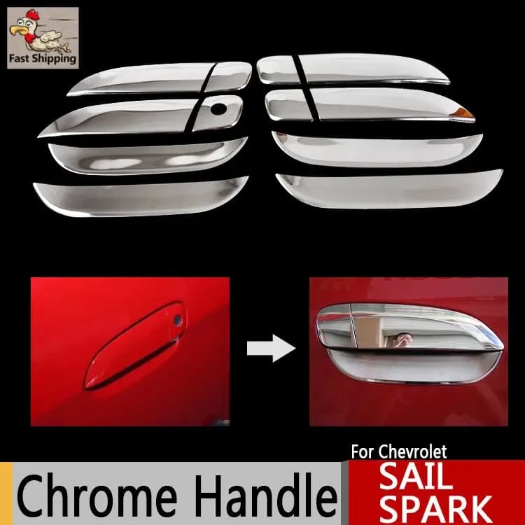 Per Chevrolet Sail 2010-2015 Sail Classic Chrome maniglie per porte coperture Chevy Chrome Styling accessori per auto adesivi Car Styling