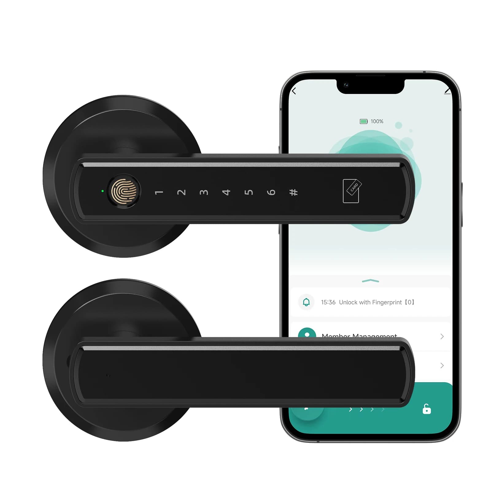 Viladepot Smart Lock Blocco porta con impronta digitale Controllo app Passcode Sblocco Tastiera touchscreen elettronica